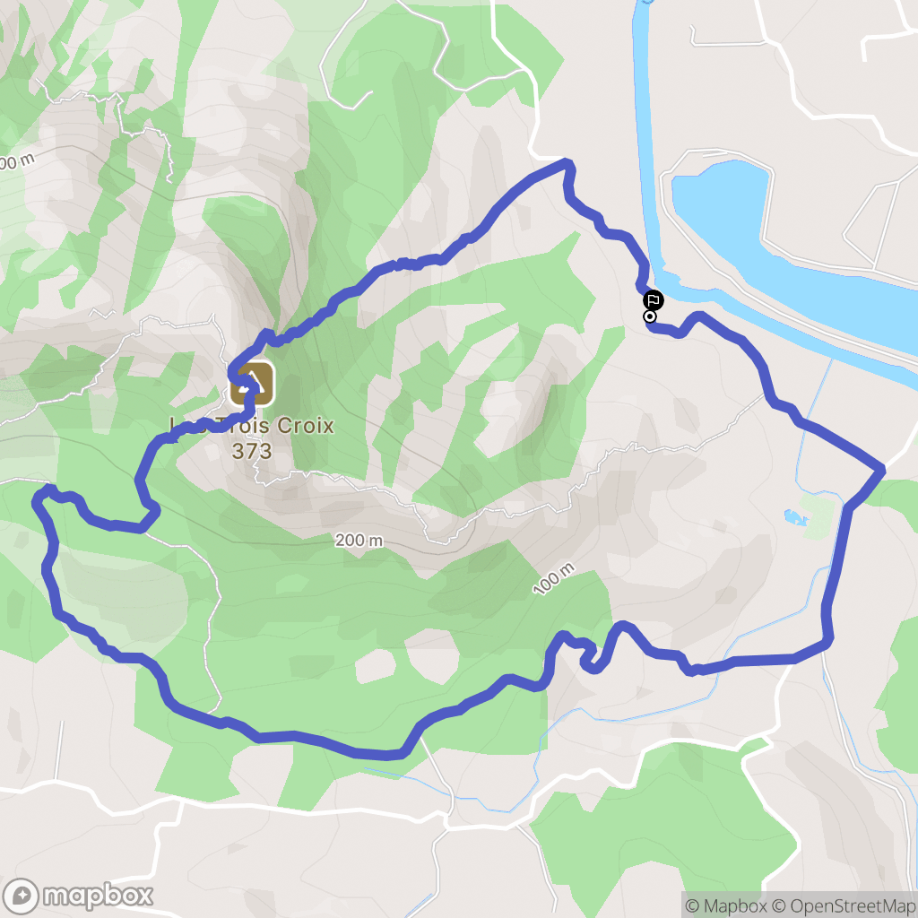 Roquebrune-sur-Argens : carte du parcours de randonnée - France