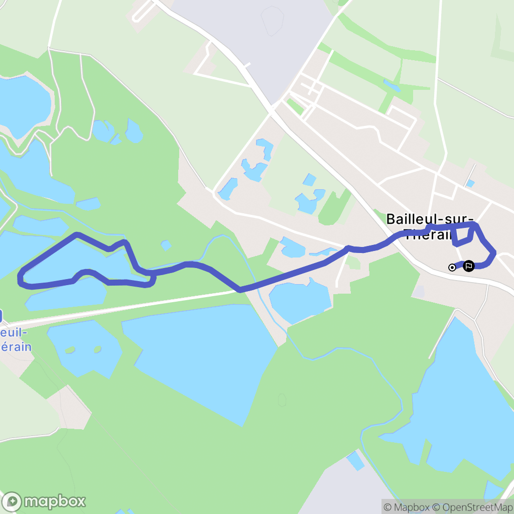 Bailleul-sur-Thérain : carte du parcours de randonnée - France
