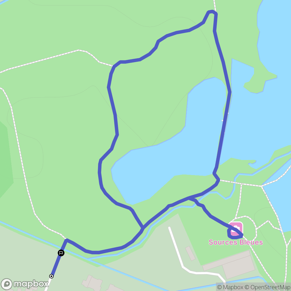 Abbeville : carte du parcours de randonnée - France