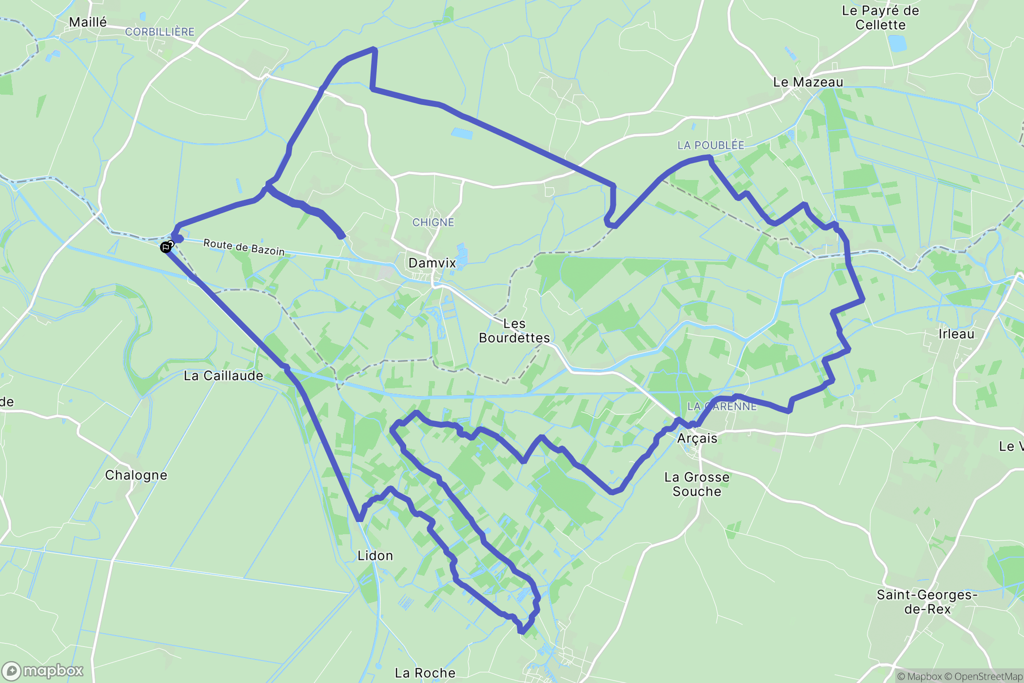 La Ronde : carte du parcours de randonnée - France
