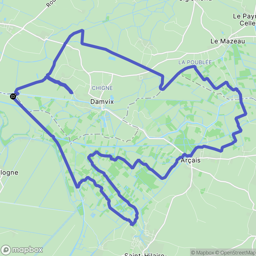 La Ronde : carte du parcours de randonnée - France