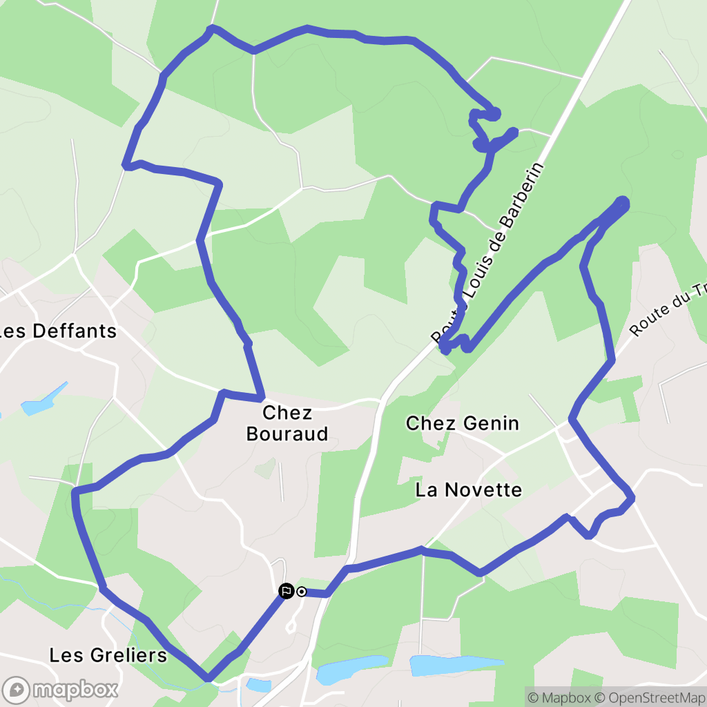 Le Tâtre : carte du parcours de randonnée - France