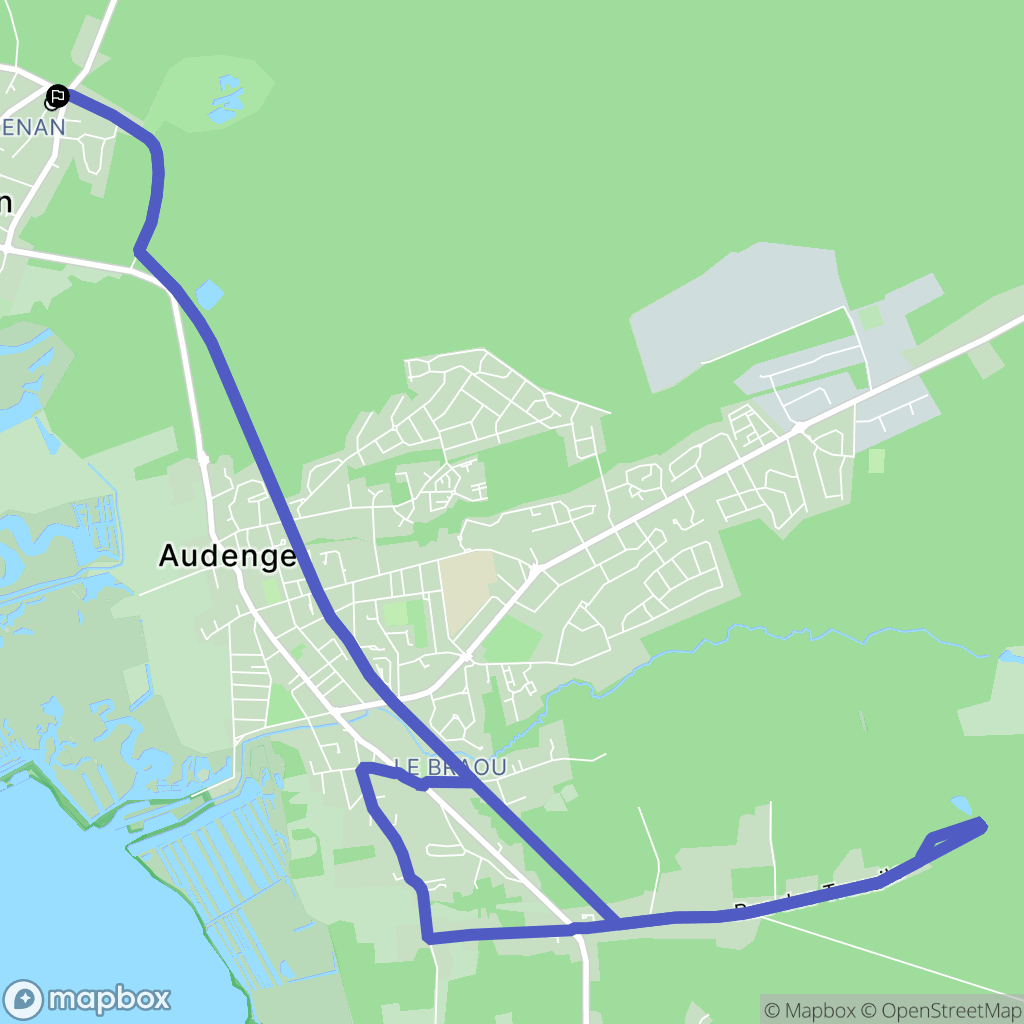 Lanton : carte du parcours de randonnée - France