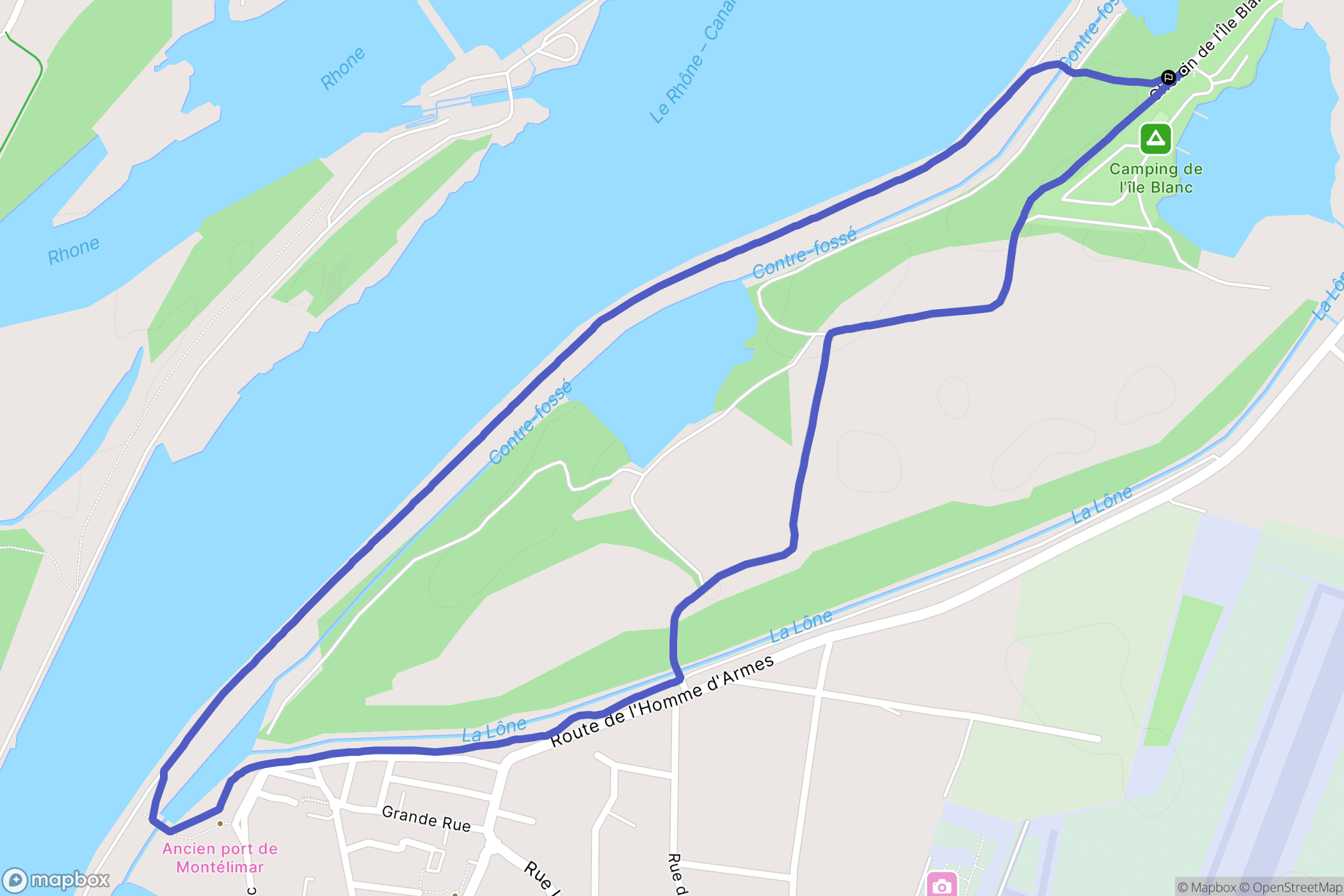 Rochemaure : carte du parcours de randonnée - France