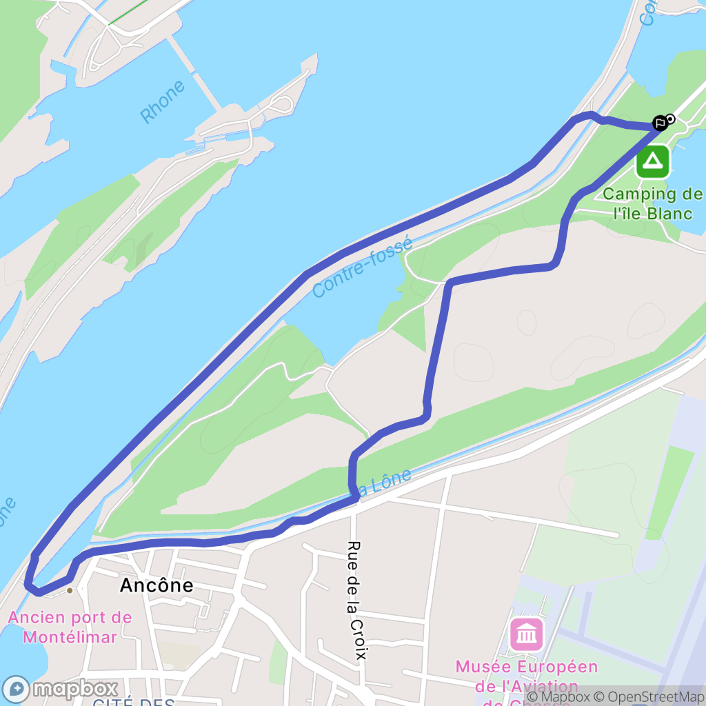 Rochemaure : carte du parcours de randonnée - France