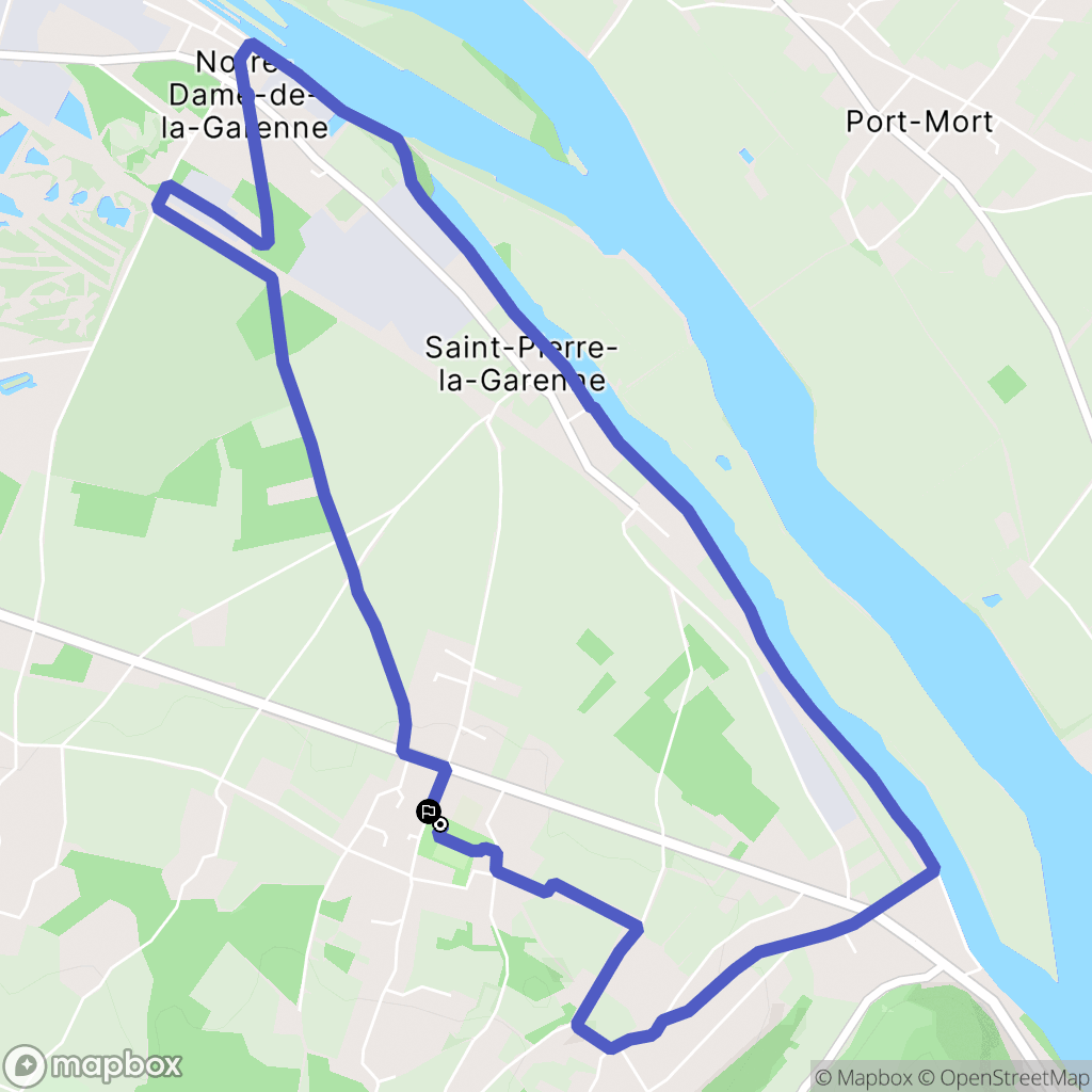 Saint-Pierre-la-Garenne : carte du parcours de randonnée - France