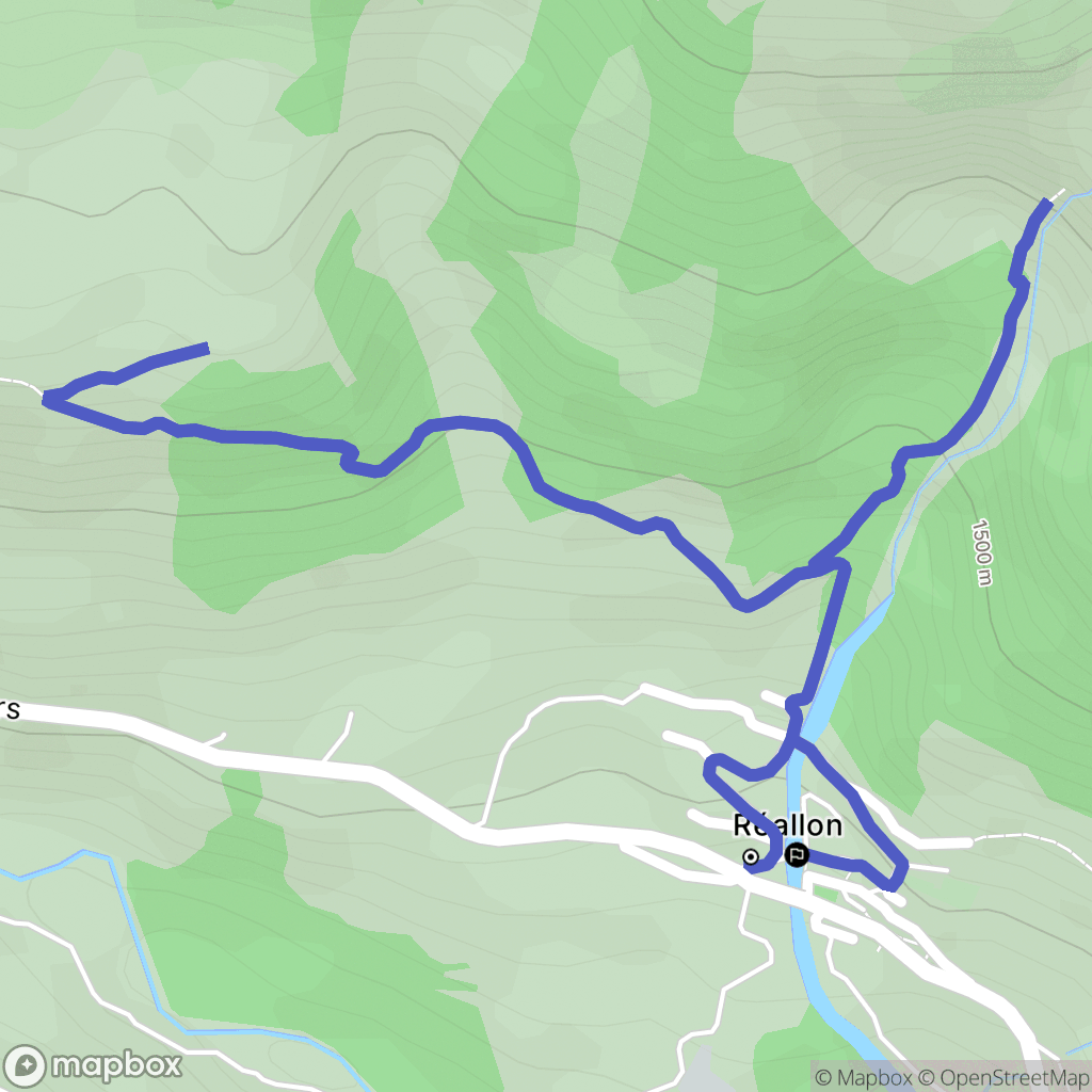 Réallon : carte du parcours de randonnée - France