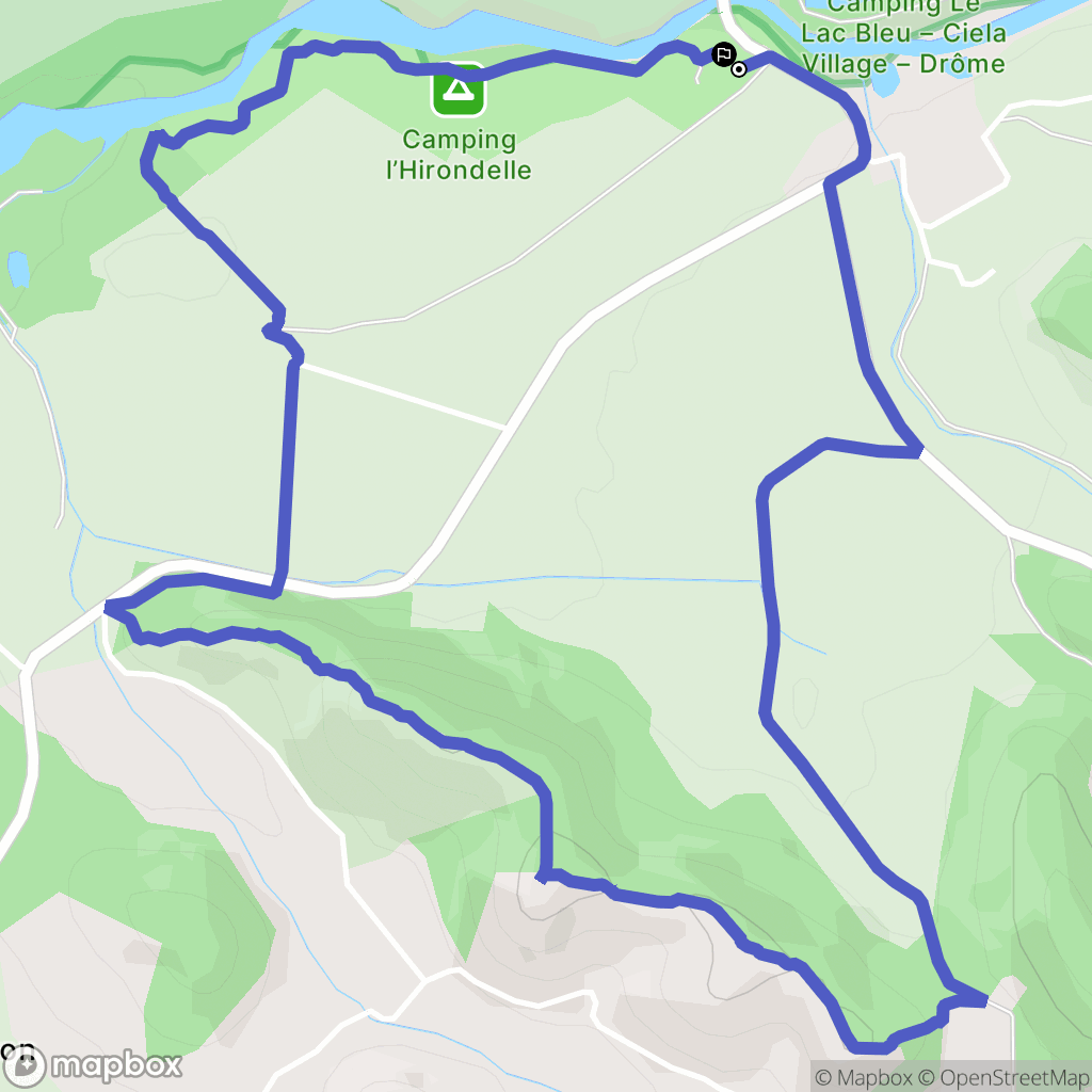 Menglon : carte du parcours de randonnée - France