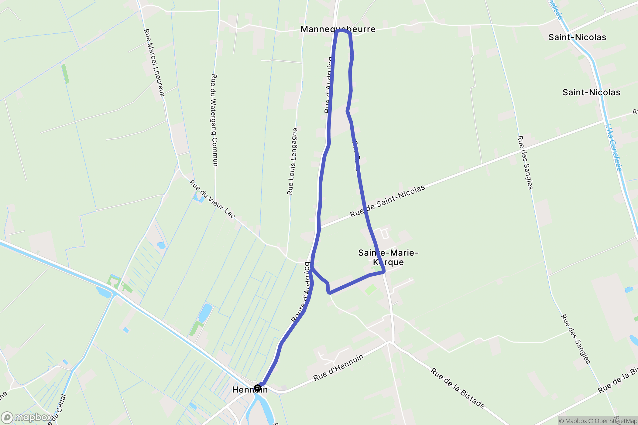 Saint-Folquin : carte du parcours de randonnée - France