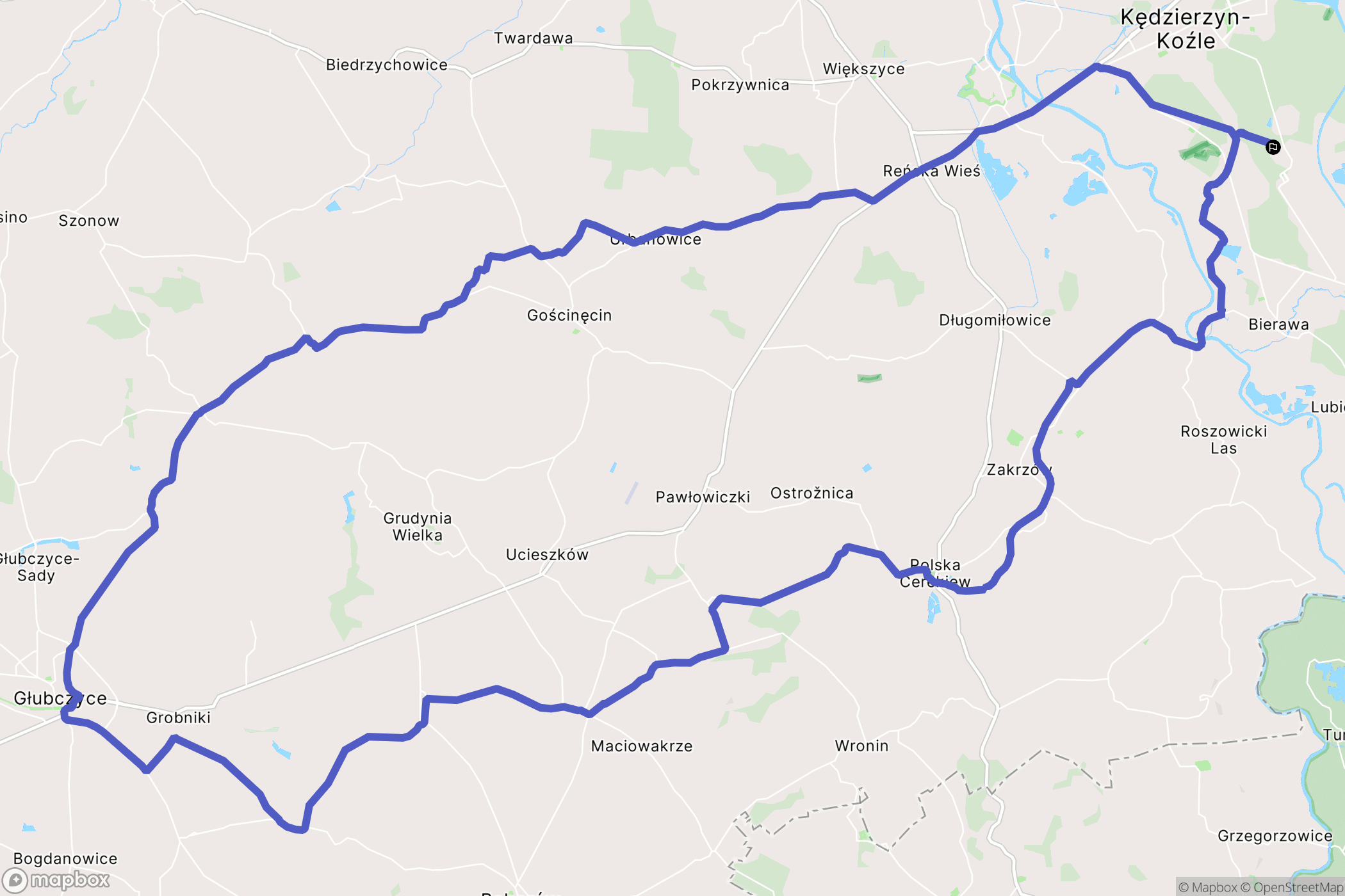 Kędzierzyn-Koźle: mapa trasy - Poland