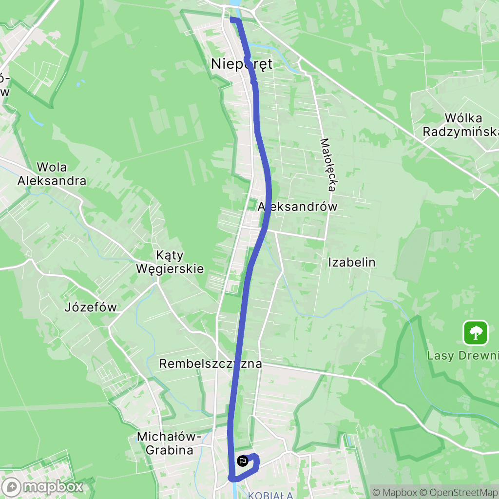 Warszawa: mapa trasy - Poland