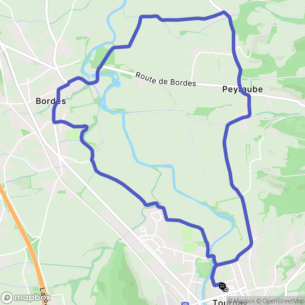 Tournay : carte du parcours de randonnée - France