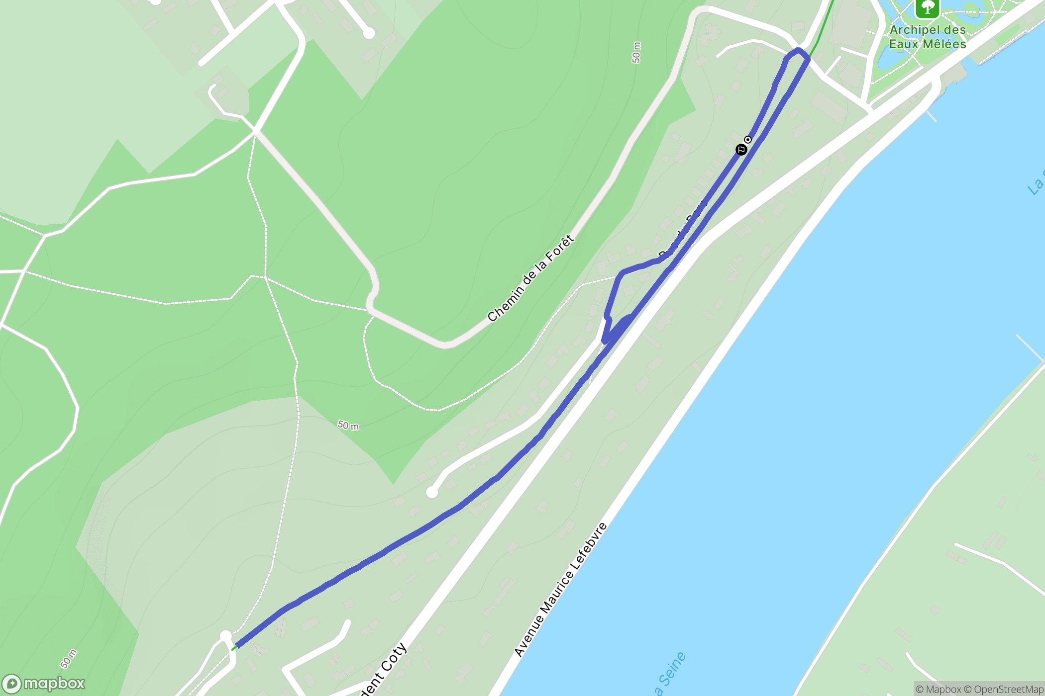 Duclair : carte du parcours de randonnée - France