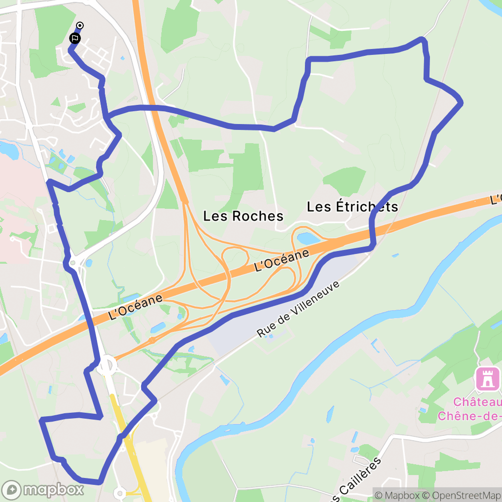 Saint-Saturnin : carte du parcours de randonnée - France