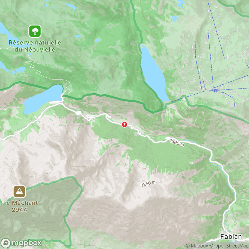 Lac de l'Oule : carte des parcours de randonnée - France