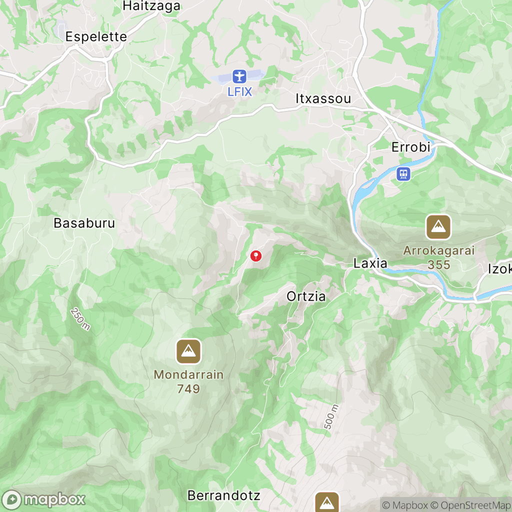 Carte de la zone de délimitation de randonnee-pas-de-roland-pyrenees-atlantiques
