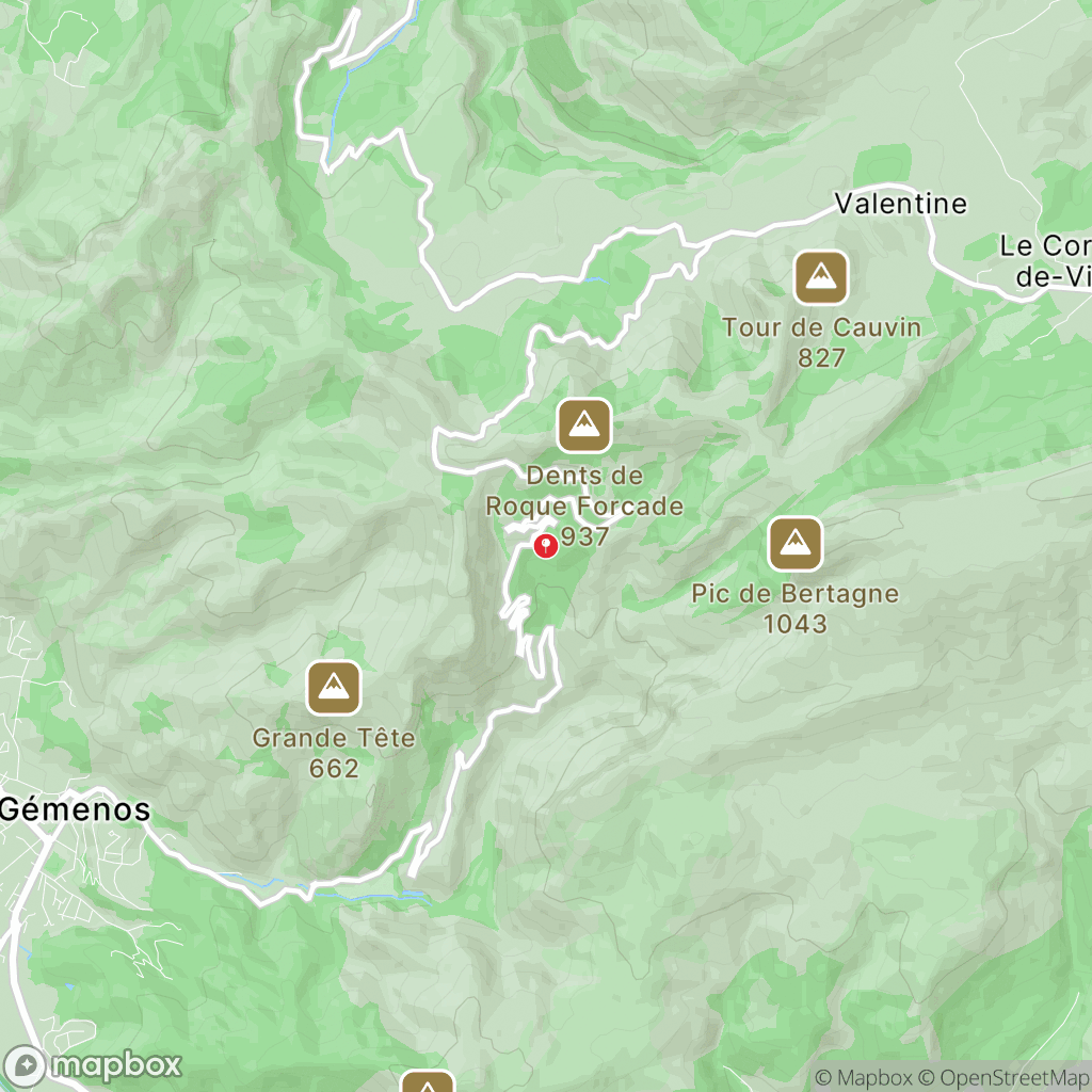 Pic de Bertagne : carte des parcours de randonnée - France
