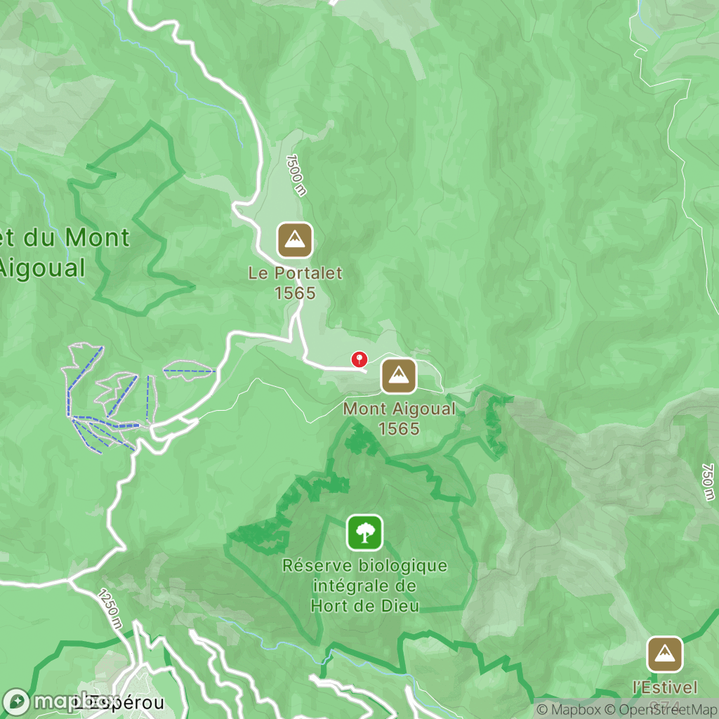 Carte de la zone de délimitation de randonnee-mont-aigoual-gard