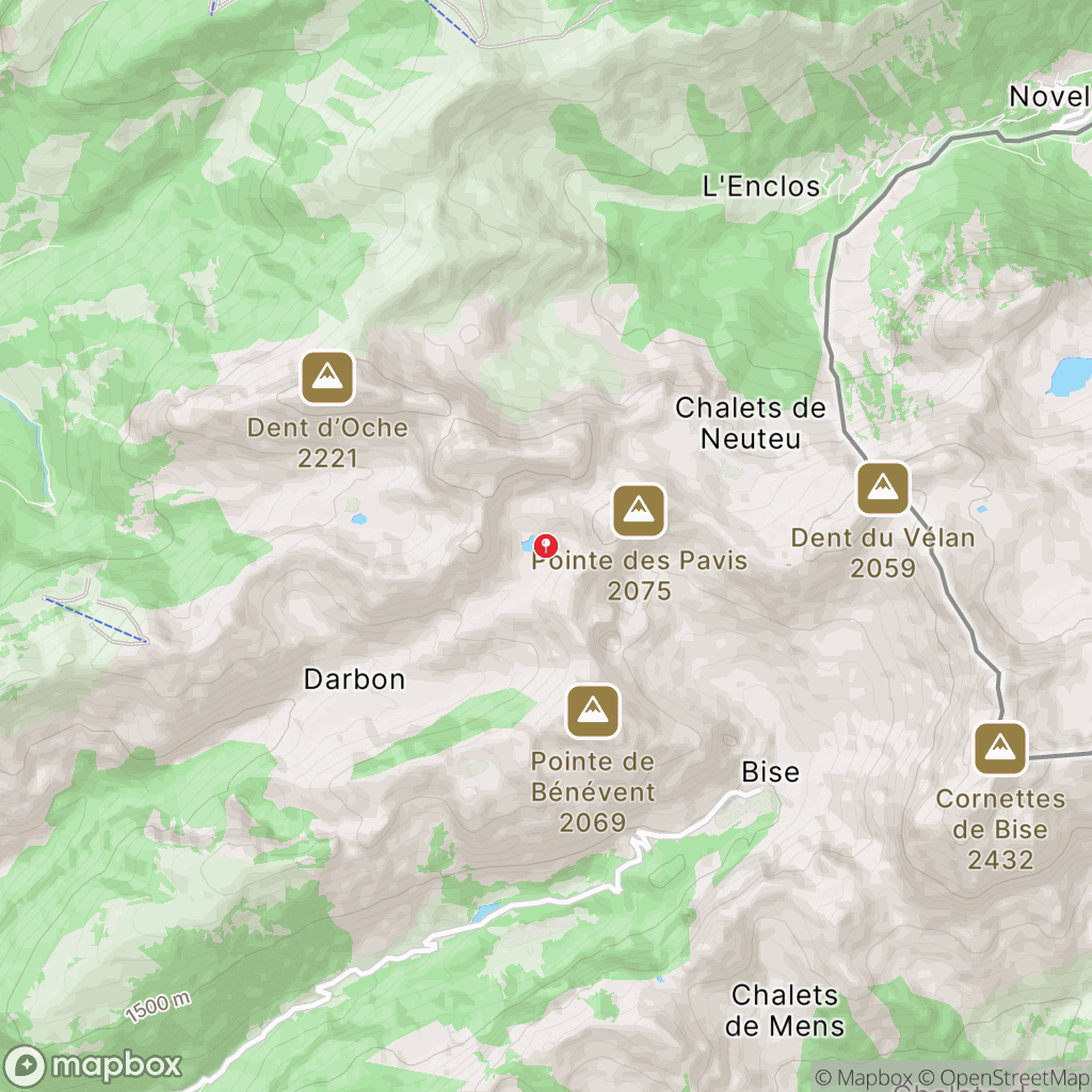 Carte de la zone de délimitation de randonnee-lac-de-darbon-haute-savoie