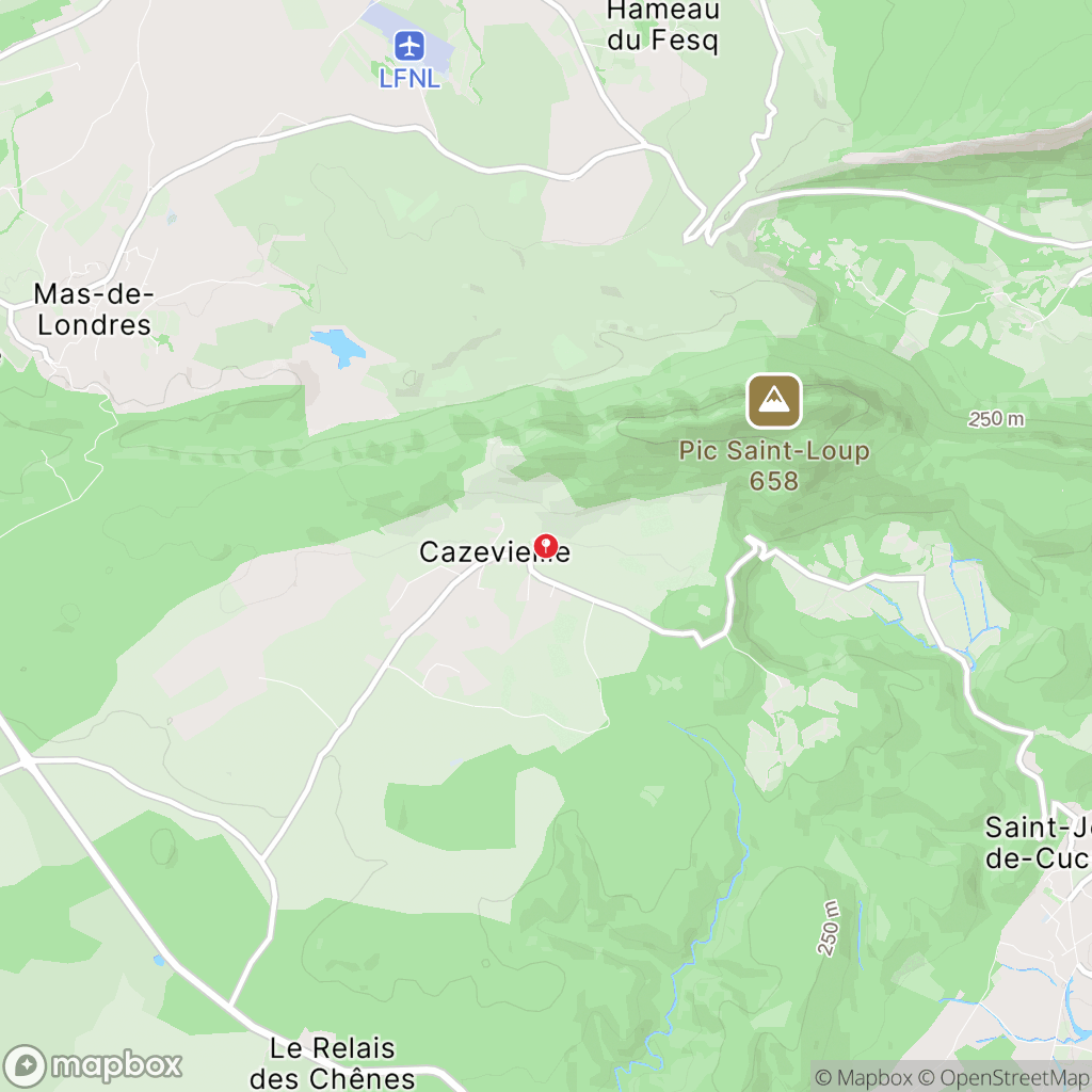 Carte de la zone de délimitation de randonnee-pic-saint-loup