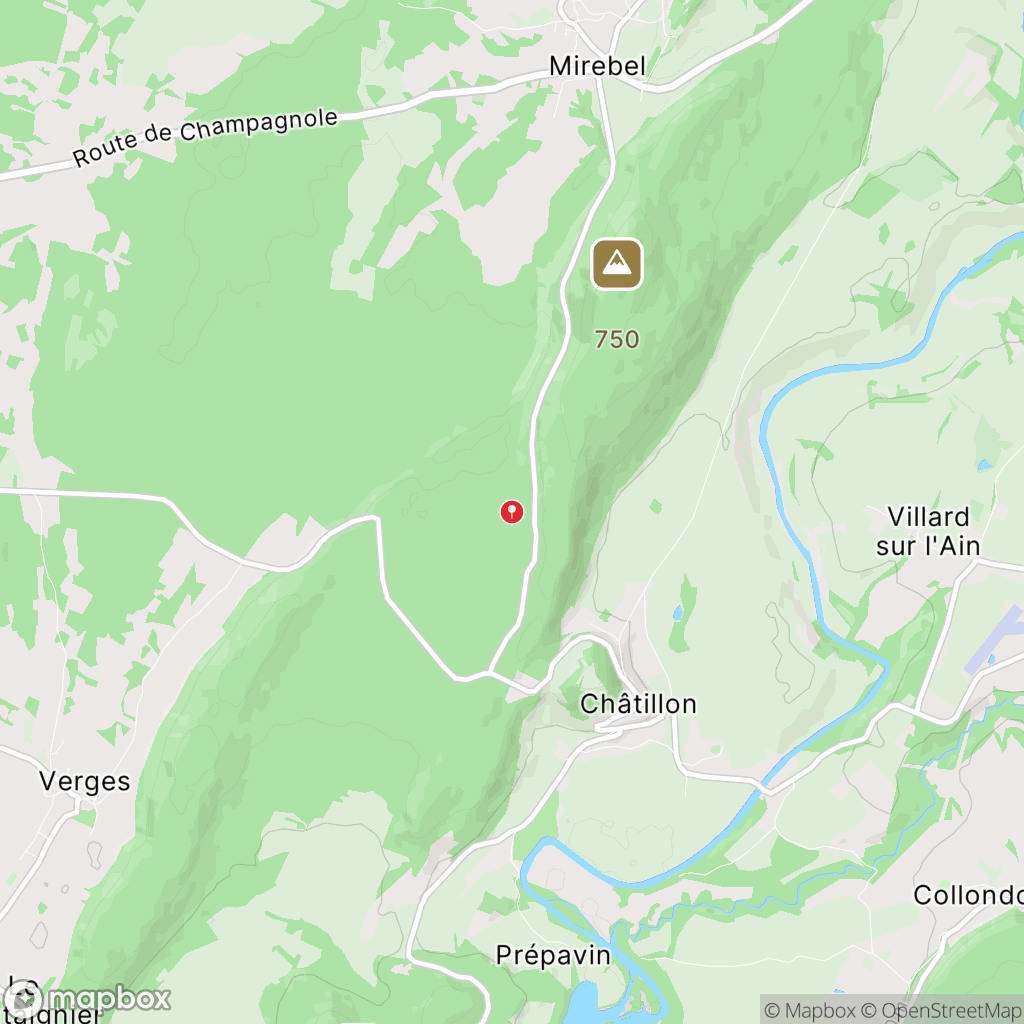 Carte de la zone de délimitation de randonnee-lac-de-chalain-jura