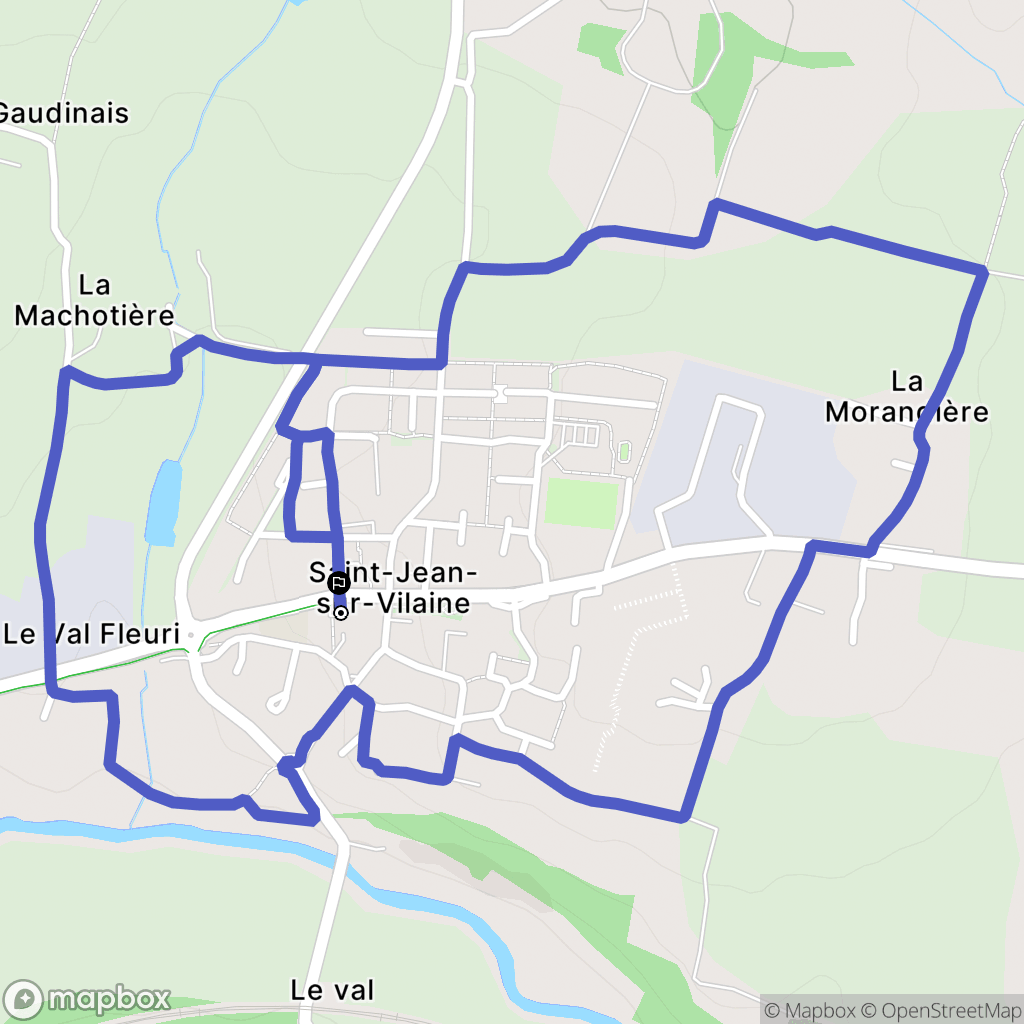 Saint-Jean-sur-Vilaine : carte du parcours de randonnée - France
