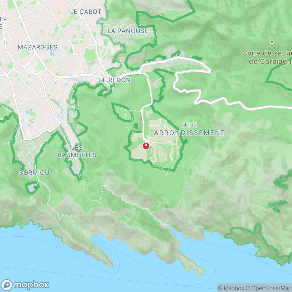 Mont Puget : carte des parcours de randonnée - France