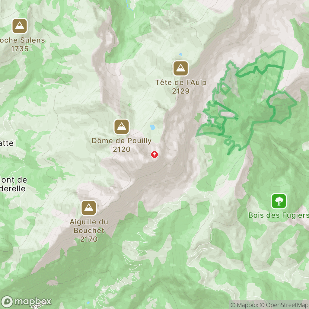 Carte de la zone de délimitation de randonnee-mont-charvin-haute-savoie