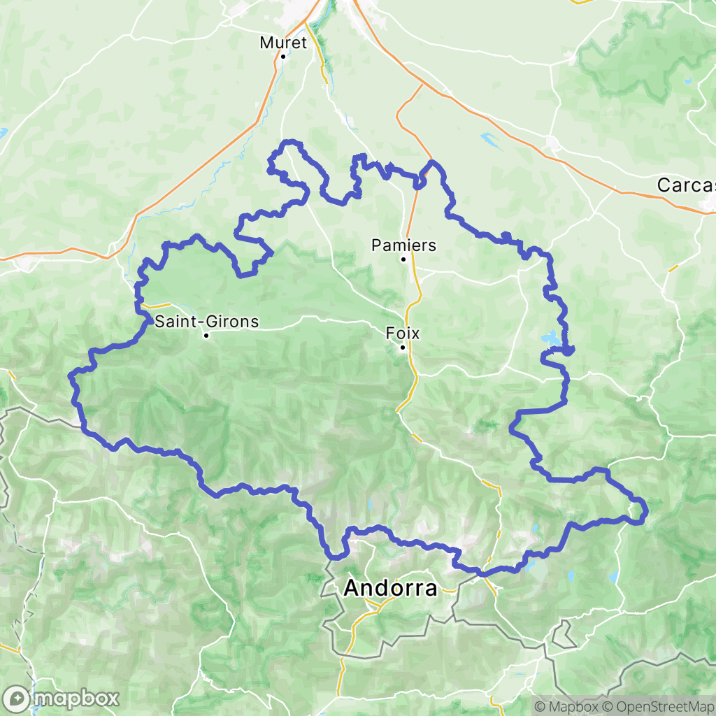 Carte de la zone de délimitation de ariege