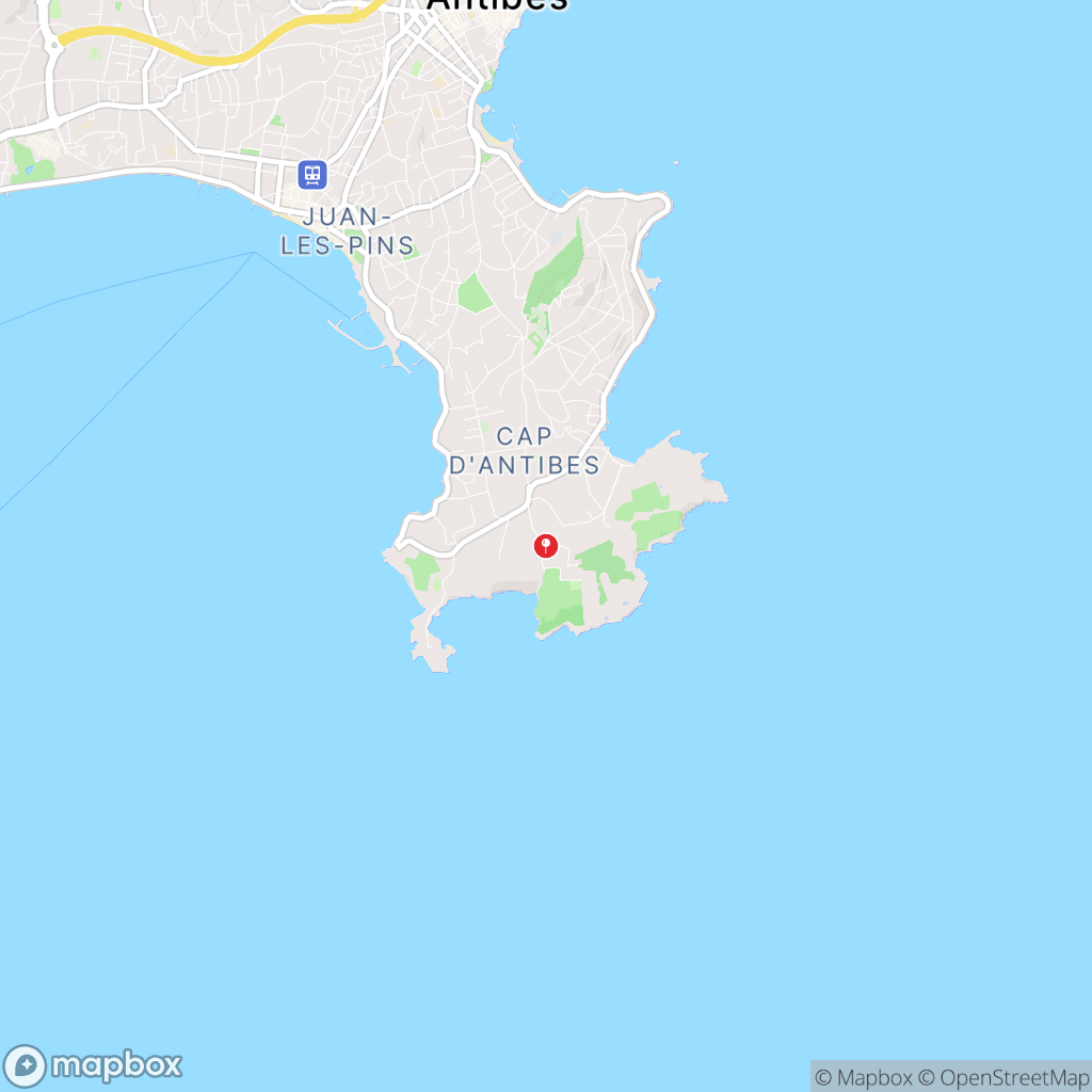 Carte de la zone de délimitation de randonnee-sentier-littoral-antibes