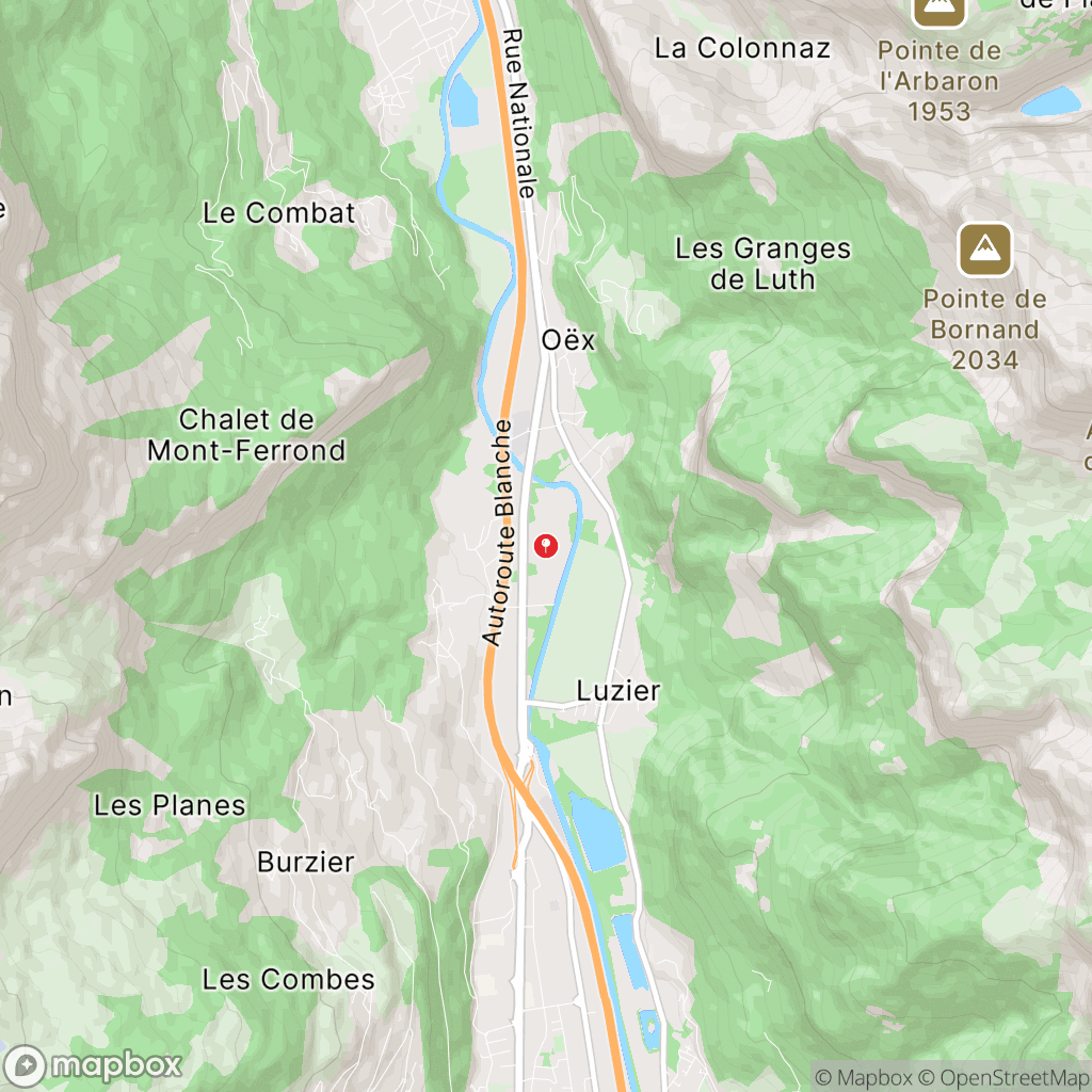Cascade de l'Arpenaz : carte des parcours de randonnée - France