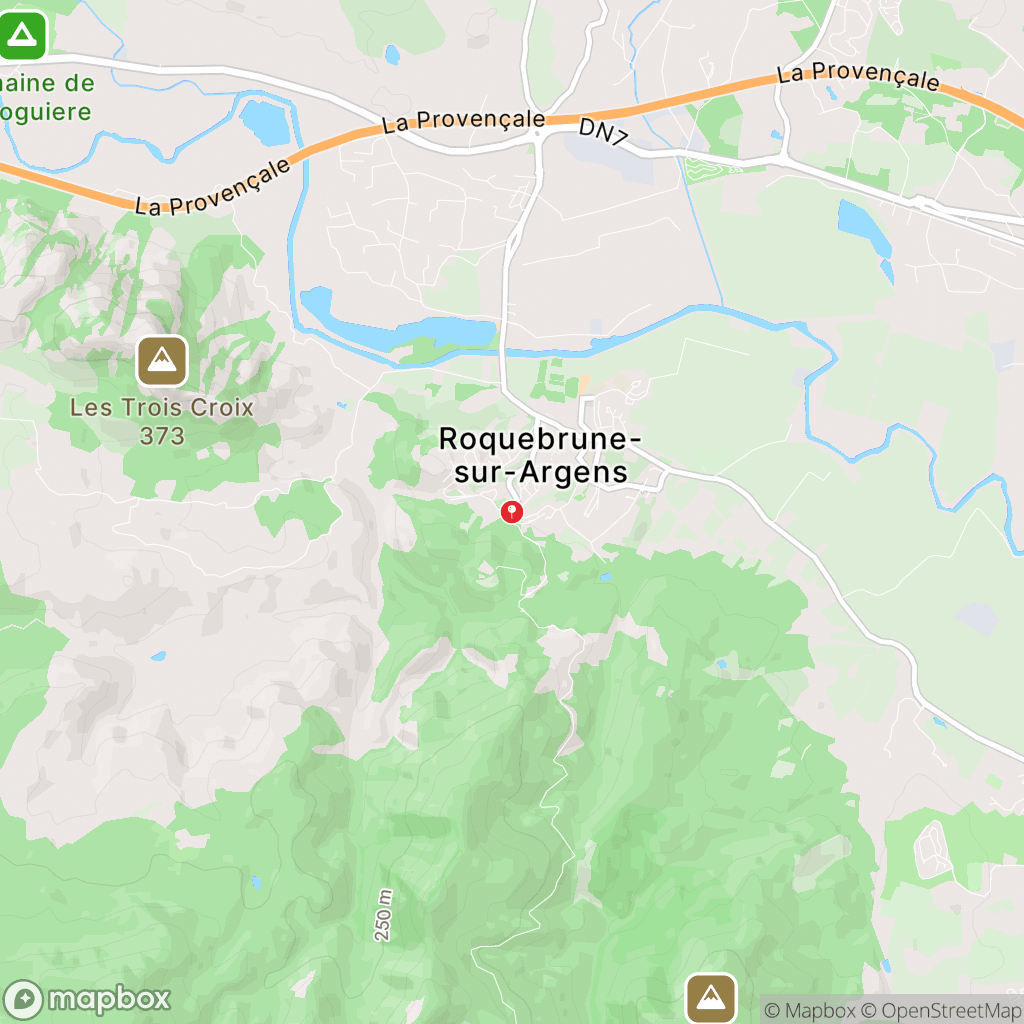 Rocher de Roquebrune : carte des parcours de randonnée - France