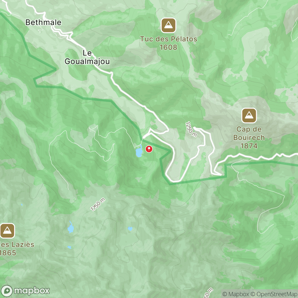 Carte de la zone de délimitation de randonnee-lac-de-bethmale-ariege