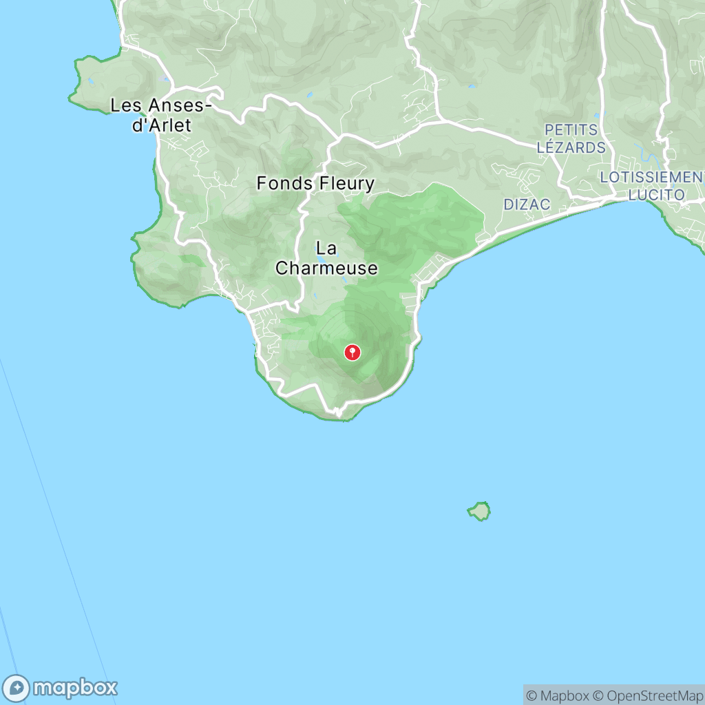 Carte de la zone de délimitation de randonnee-morne-larcher-martinique