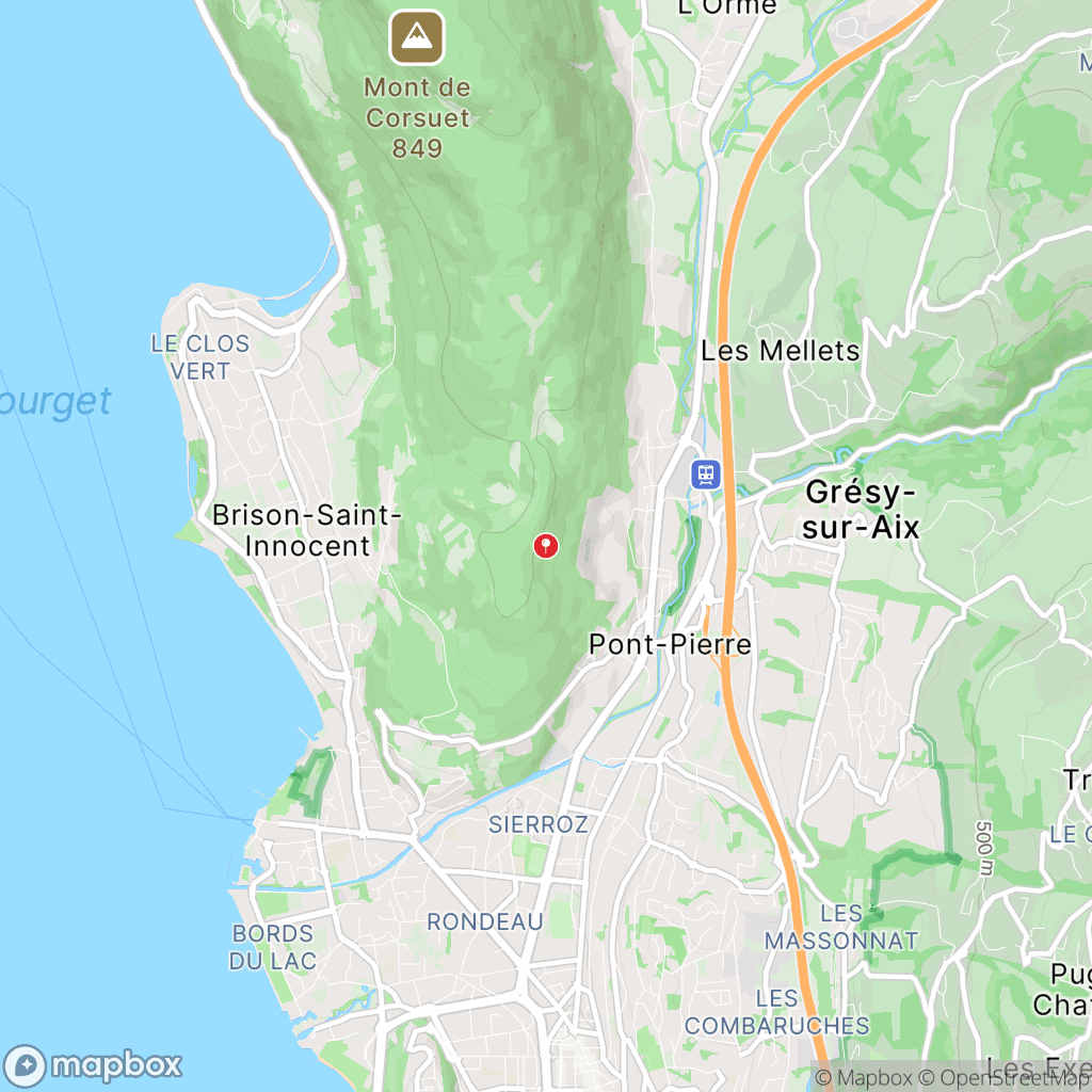 Carte de la zone de délimitation de randonnee-gorges-du-sierroz