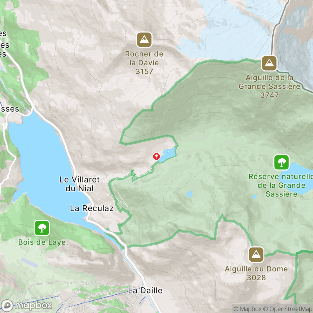Carte de la zone de délimitation de randonnee-aiguille-grande-sassiere