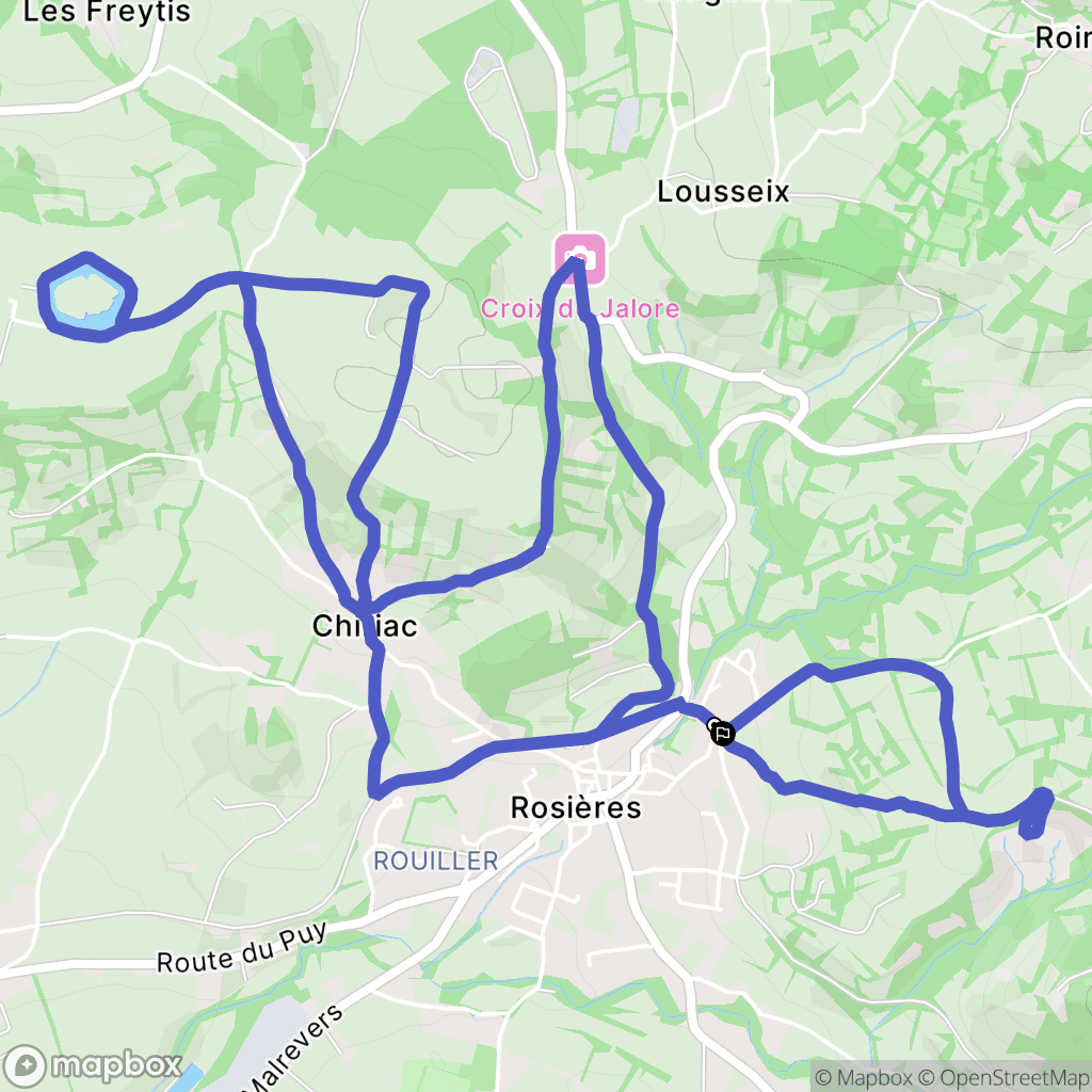 Rosières : carte du parcours de randonnée - France