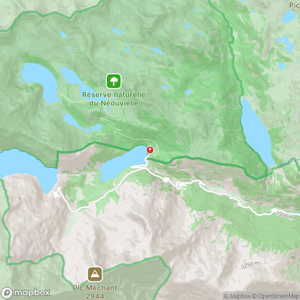 Carte de la zone de délimitation de randonnee-lac-d-aubert