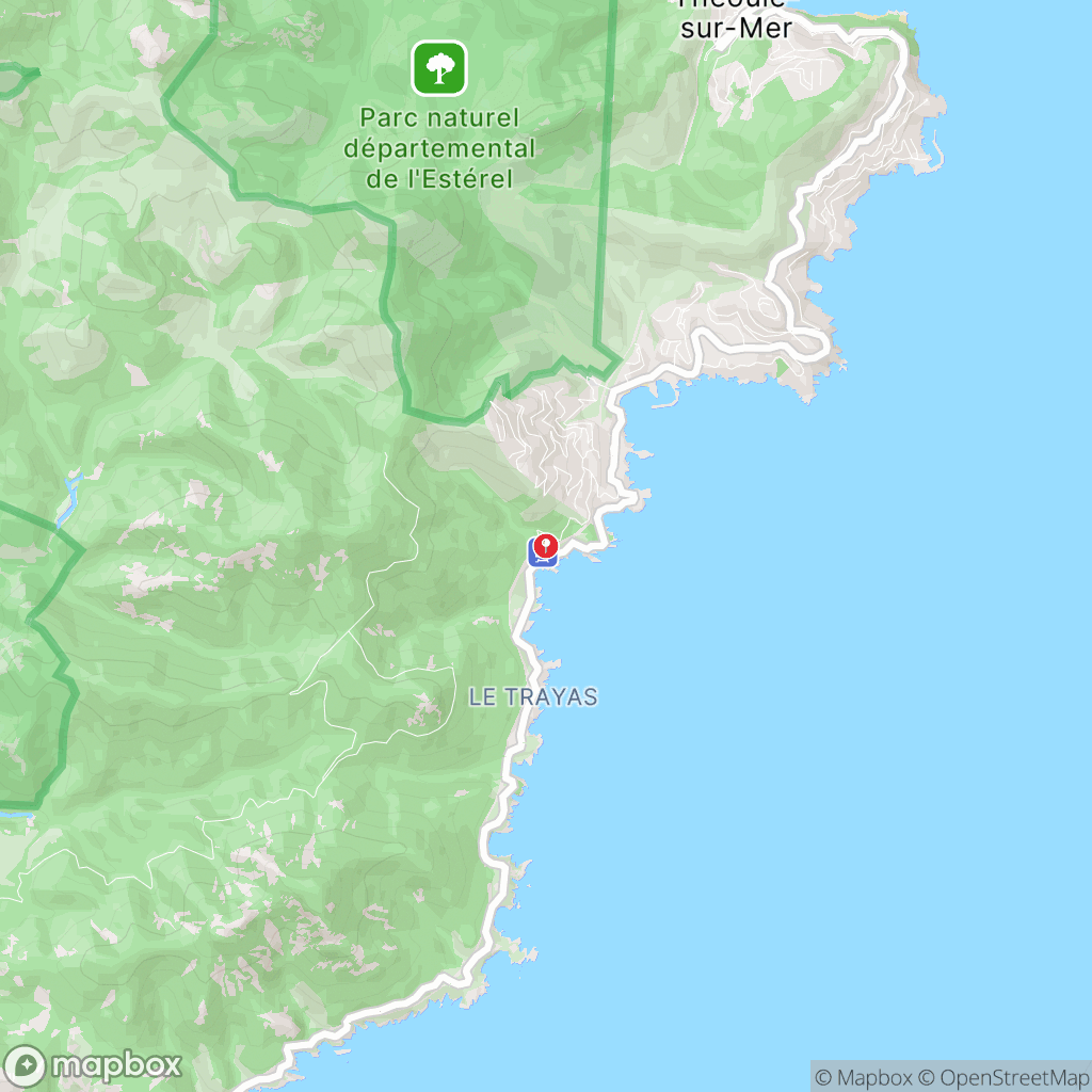 Carte de la zone de délimitation de randonnee-pic-de-l-ours-esterel