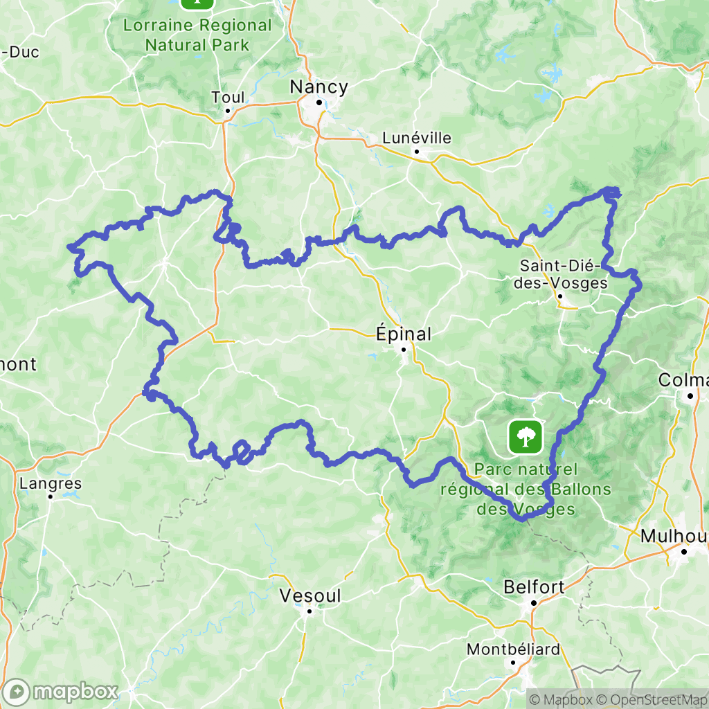 Carte de la zone de délimitation de randonnee-cascades-vosges