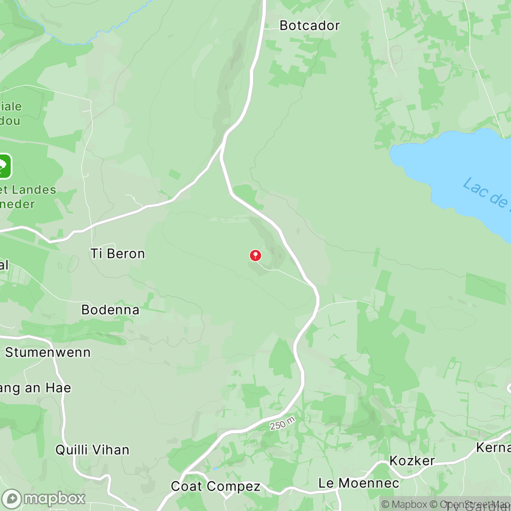 Carte de la zone de délimitation de randonnee-monts-arree-finistere