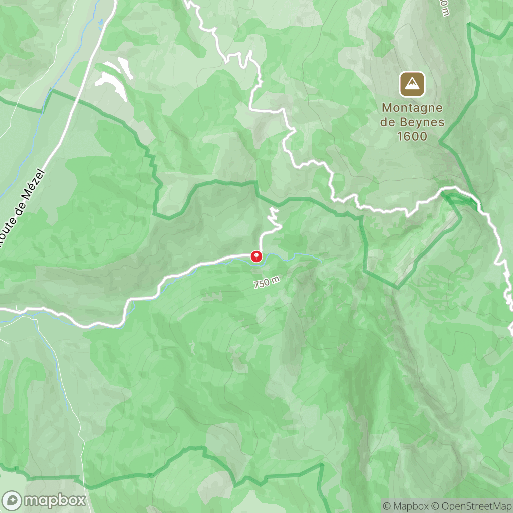 Gorges de Trévans : carte des parcours de randonnée - France