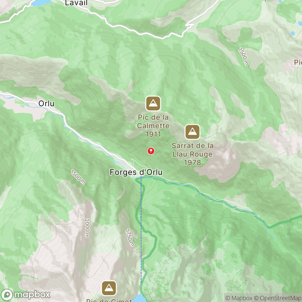 Carte de la zone de délimitation de randonnee-dent-d-orlu-ariege