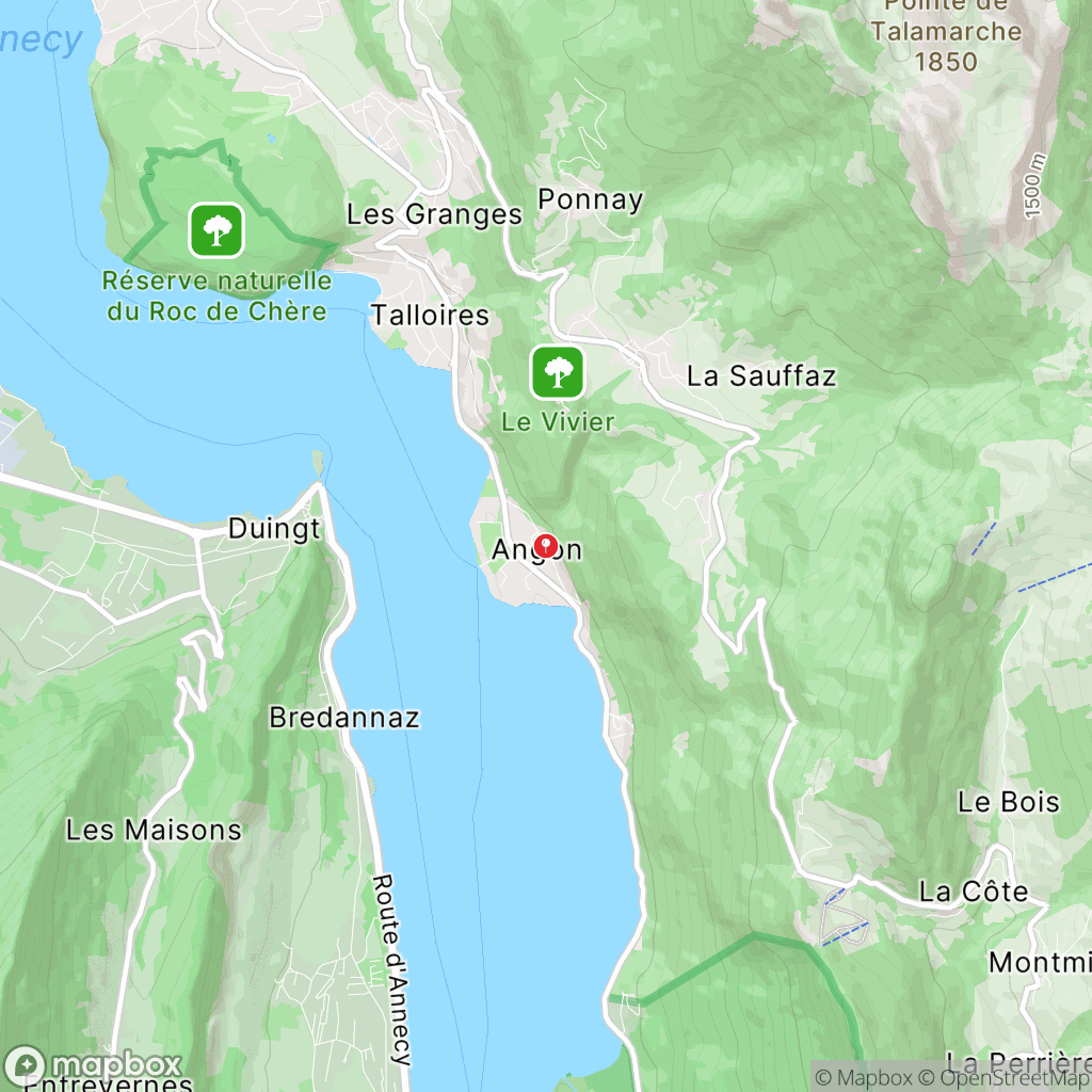 Carte de la zone de délimitation de randonnee-cascade-angon