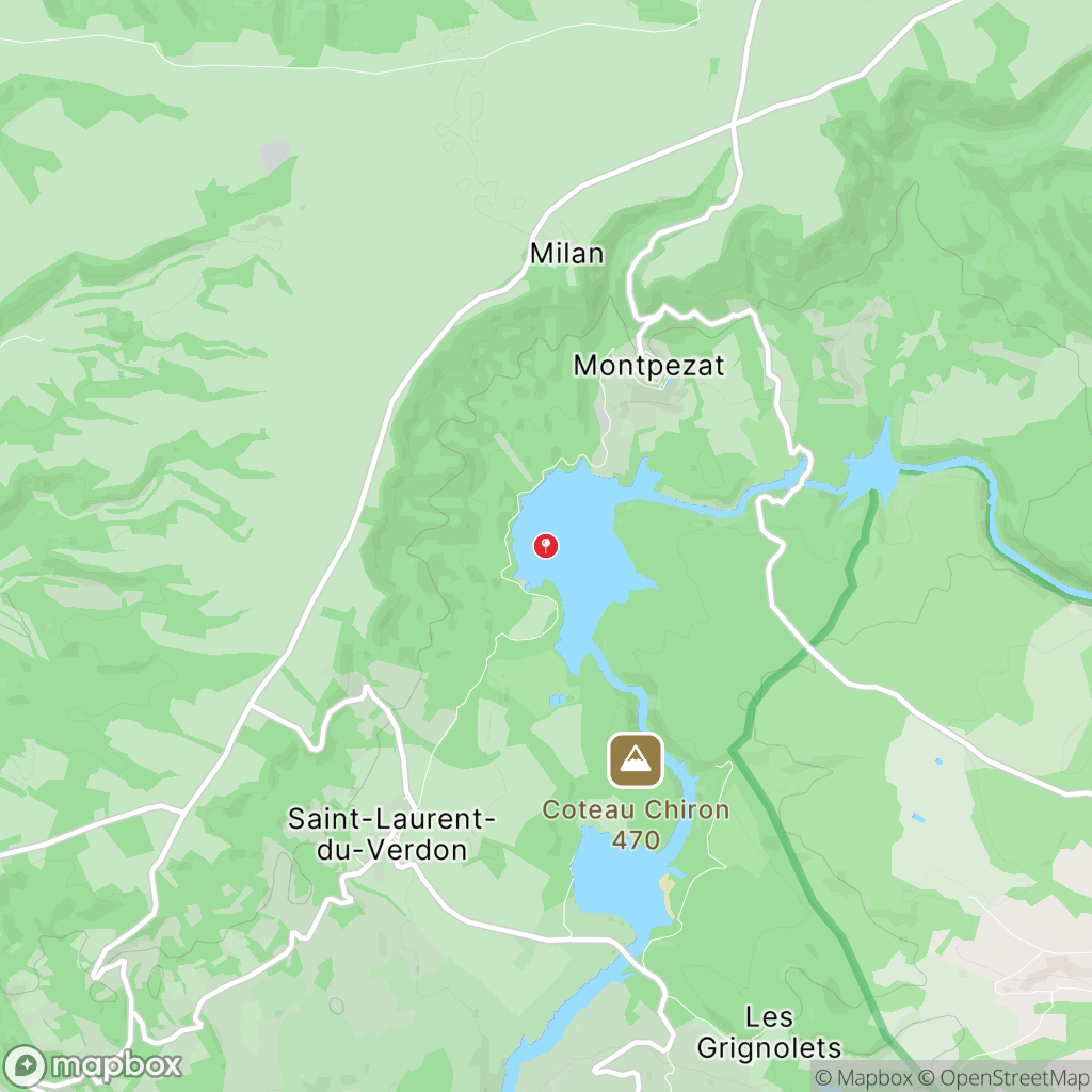 Lac de Montpezat : carte des parcours de randonnée - France
