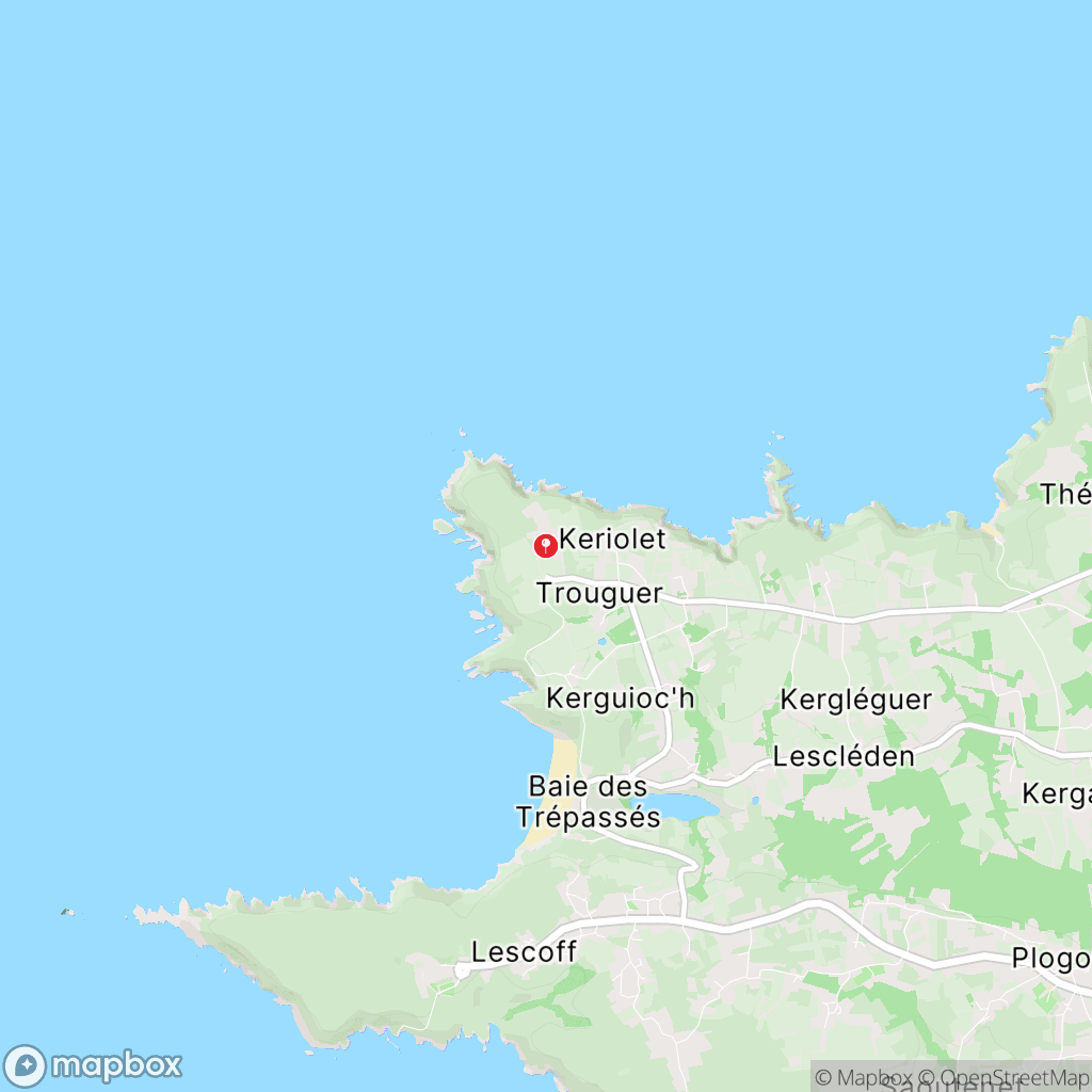 Carte de la zone de délimitation de randonnee-pointe-du-van-finistere
