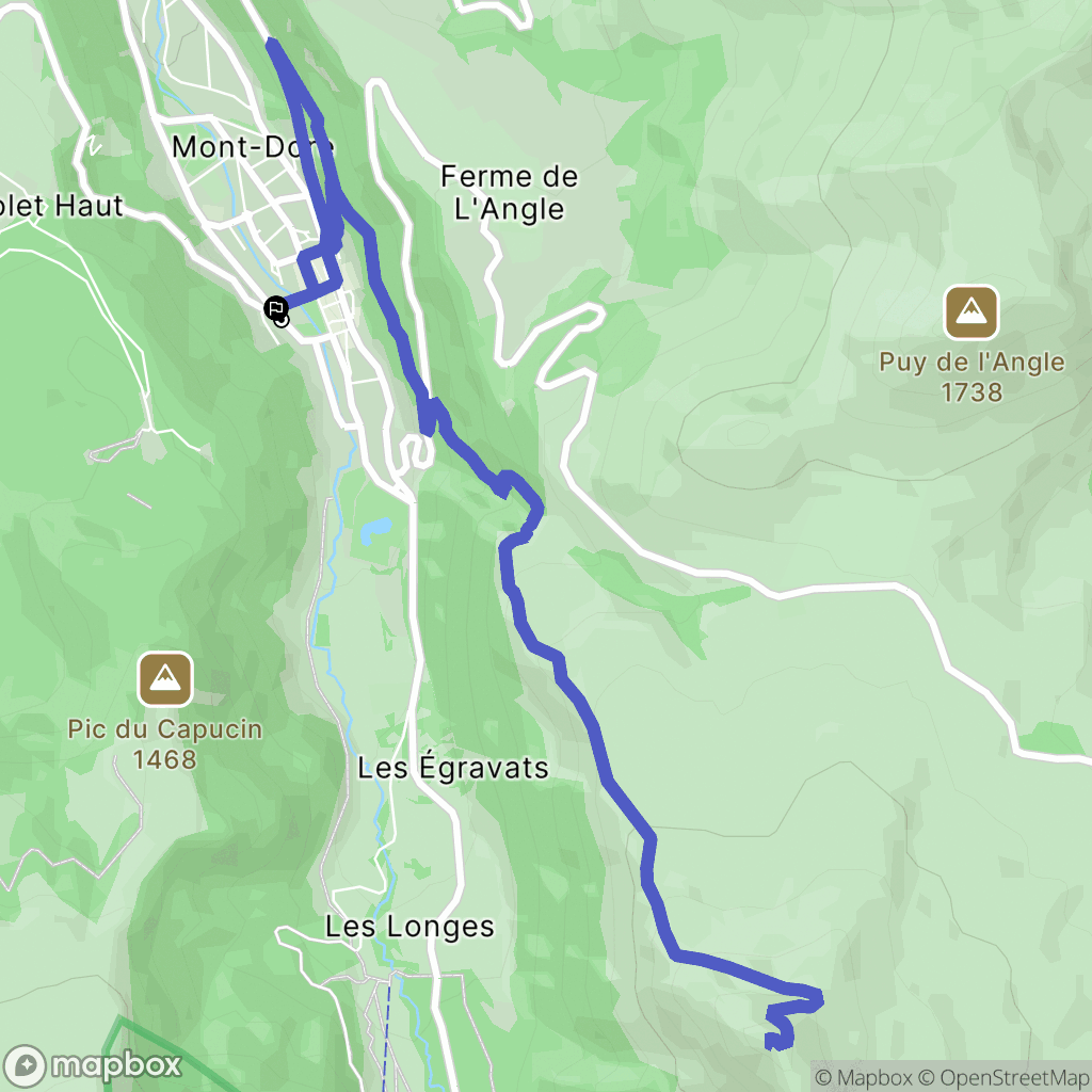 Mont-Dore : carte du parcours de randonnée - France