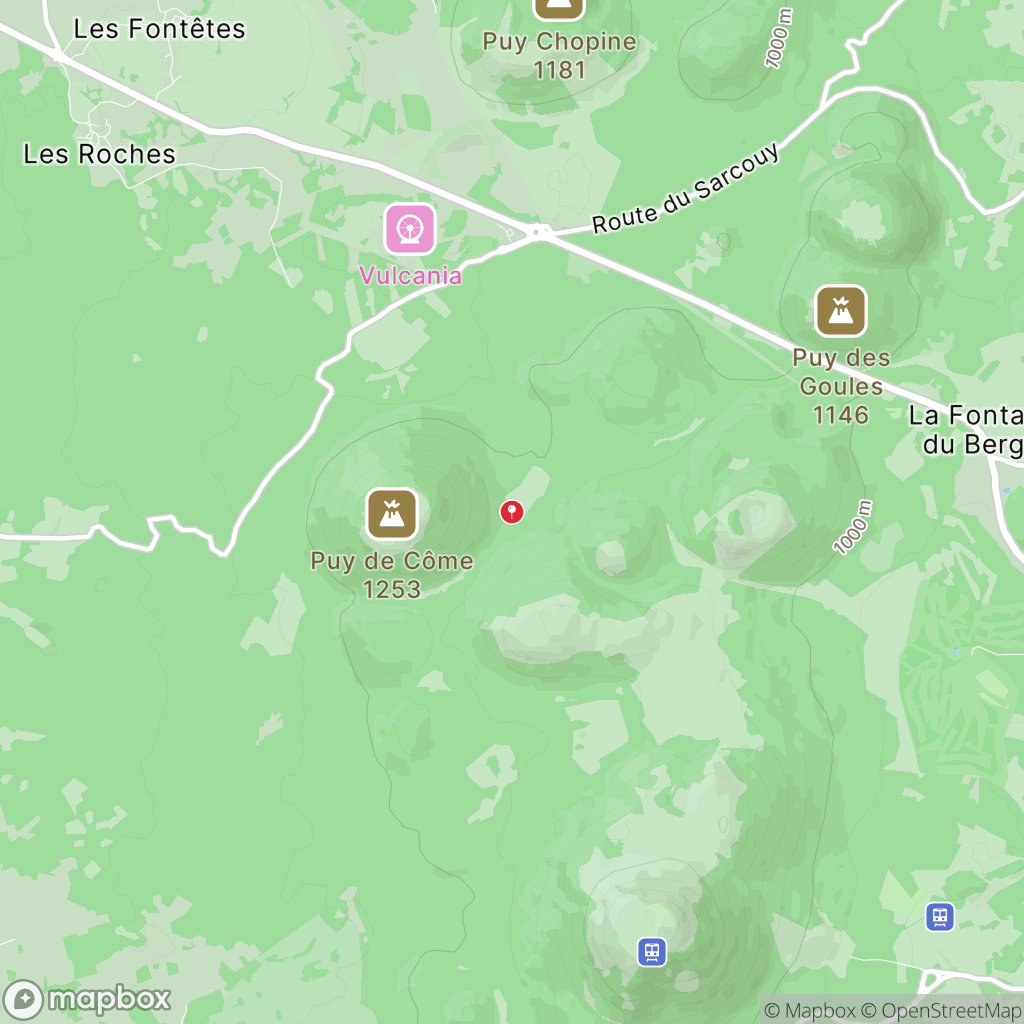 Puy Pariou : carte des parcours de randonnée - France