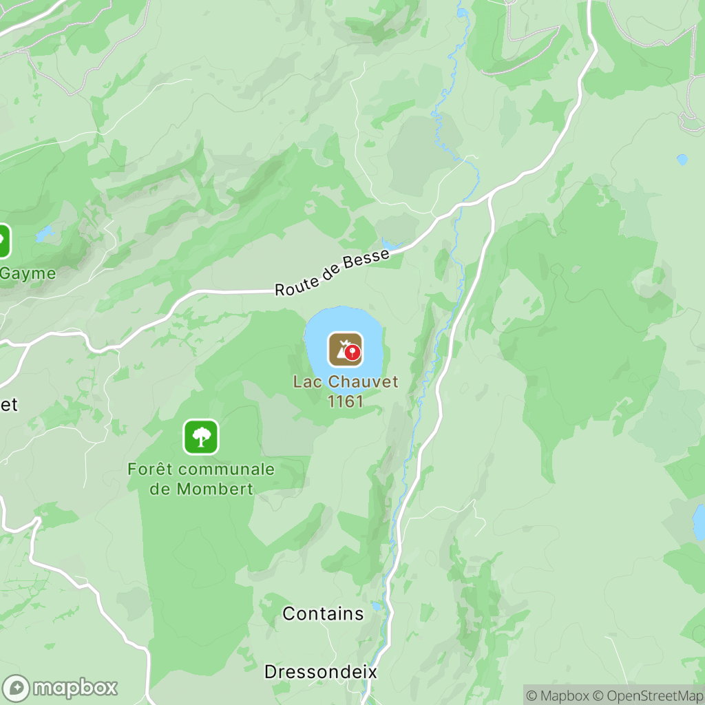 Lac Chauvet : carte des parcours de randonnée - France