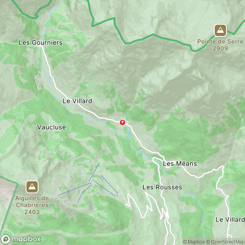 Carte de la zone de délimitation de randonnee-lac-saint-apollinaire-hautes-alpes